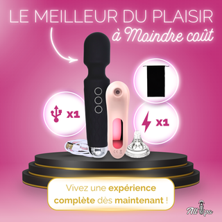 Coffret Bien-Être Intime – Pack Duo Allpa Stimulateur clitoridien + vibromasseur féminin en silicone doux