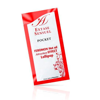 EXTASE SENSUAL - HUILE DE MASSAGE AUX PHÉROMONES  EFFET CHALEUR SUCETTE 10 ML