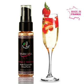 VOULEZ-VOUS - HUILE CORPS CHAUFFANTE - CAVA AUX FRAISES 35 ML